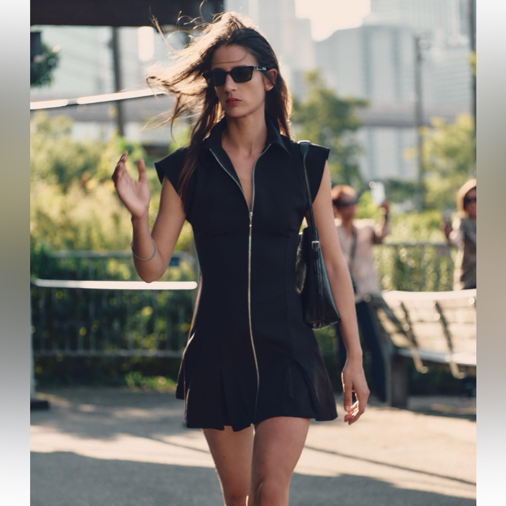 NWT Zara mini zip dress